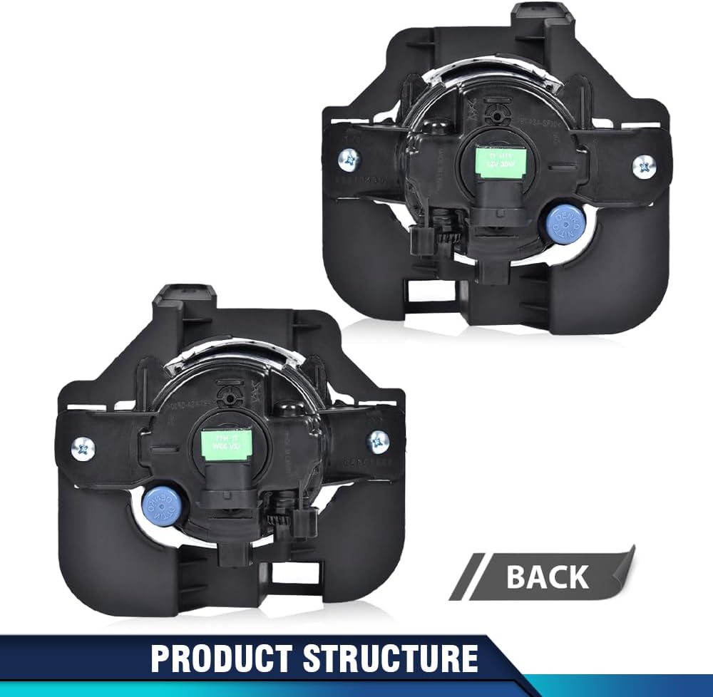 PIT66 Front Bumper Fog Lights, Compatible with 2007-2009 Nissan Altima/ 2010-2012 Nissan Altima Hybird Fog Light Assembly Left/Right, neblineros para autos delantero Halogen Clear Lens