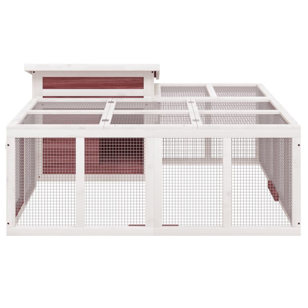 Conejera de Madera Maciza de Pino Moca 144x123x67,5 cm, Xichuzi Jaula Cobaya, Jaulas para Conejos, Jaula Hamster, Casa Conejo, Casita Conejo, Conejo