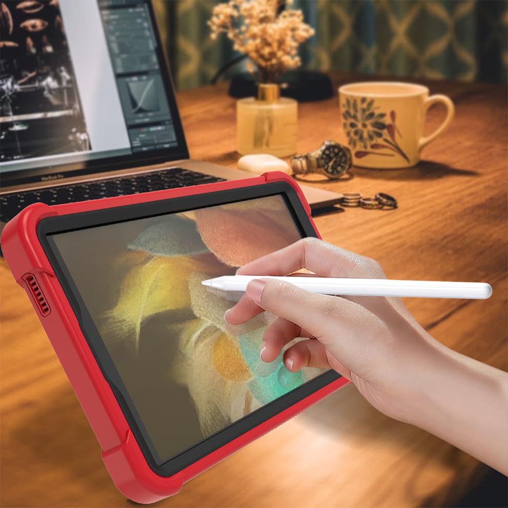 Image of ProElite Cover for Samsung Galaxy Tab A11 8.7 inch /A9 8.7 inch Case, Rugged Shockproof Heavy Duty Back Case Cover for Samsung Galaxy Tab A11 /A9 8.7 inch, Red