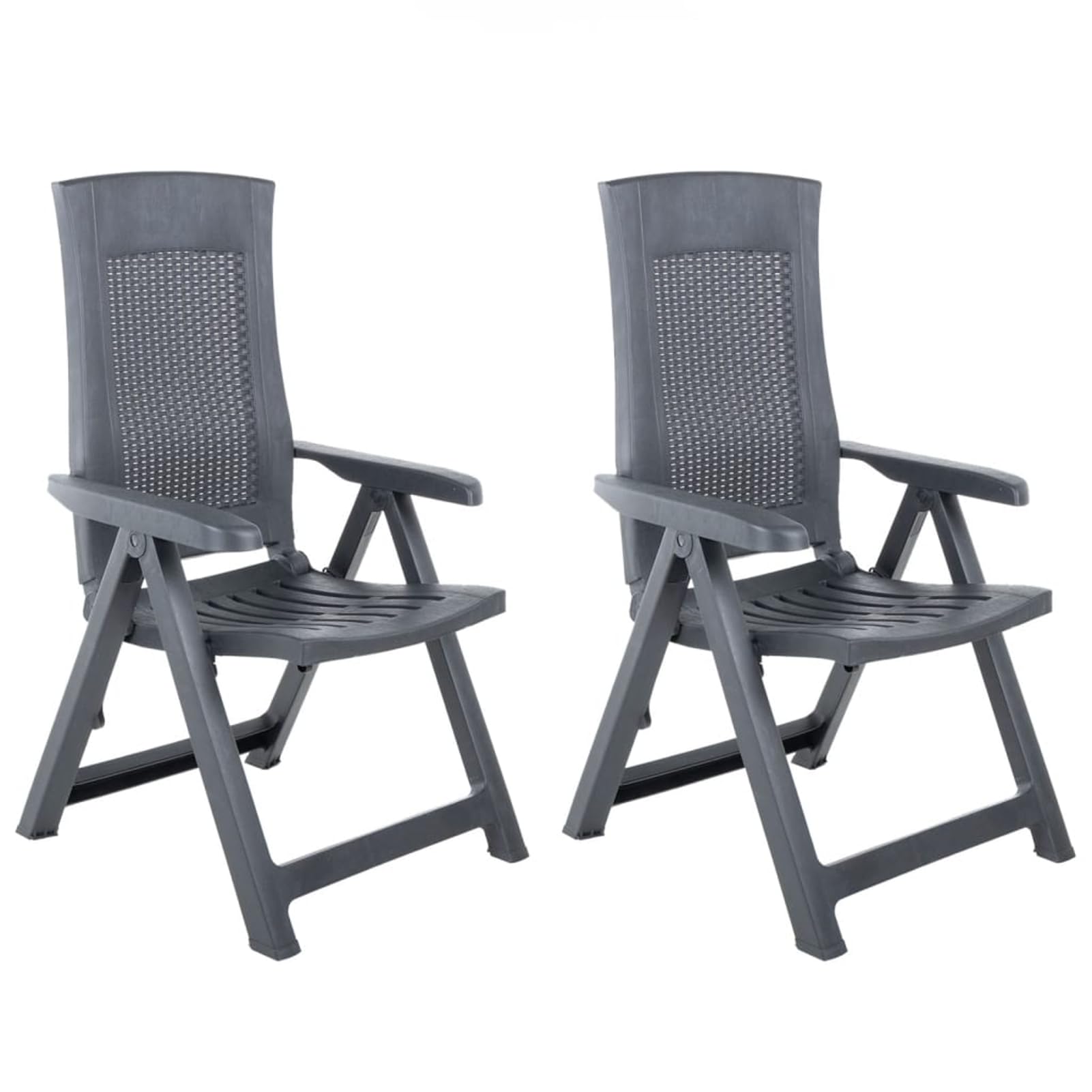 Chaises de jardin inclinables Gecheer en plastique contre le mal de dos en extérieur