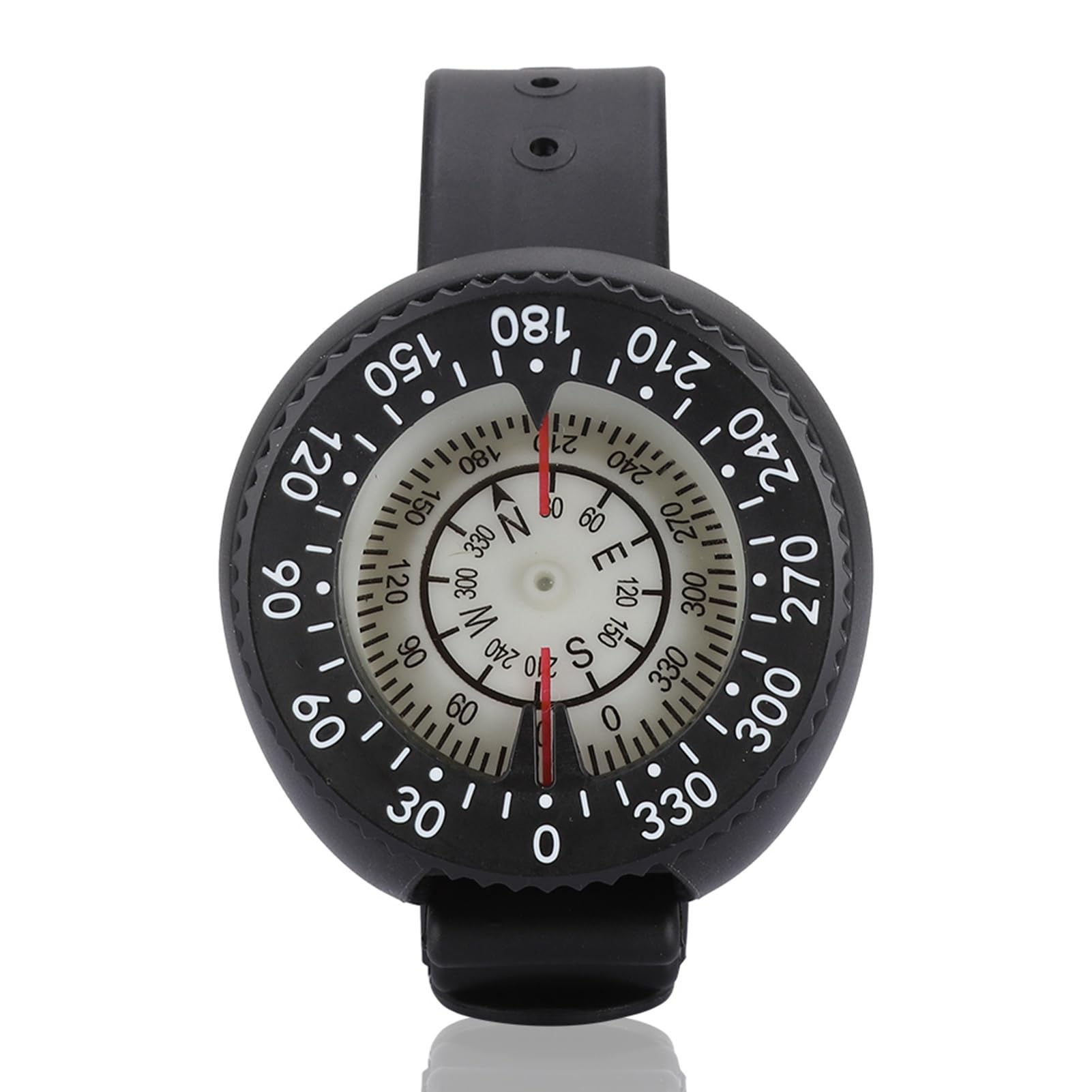 Night Wrist para Buceo, Calibrado para el Hemisferio Sur con Esfera y Pulsera Luminiscente, Lectura Superior y Lateral para Cuevas Submarinas y Snorkeling