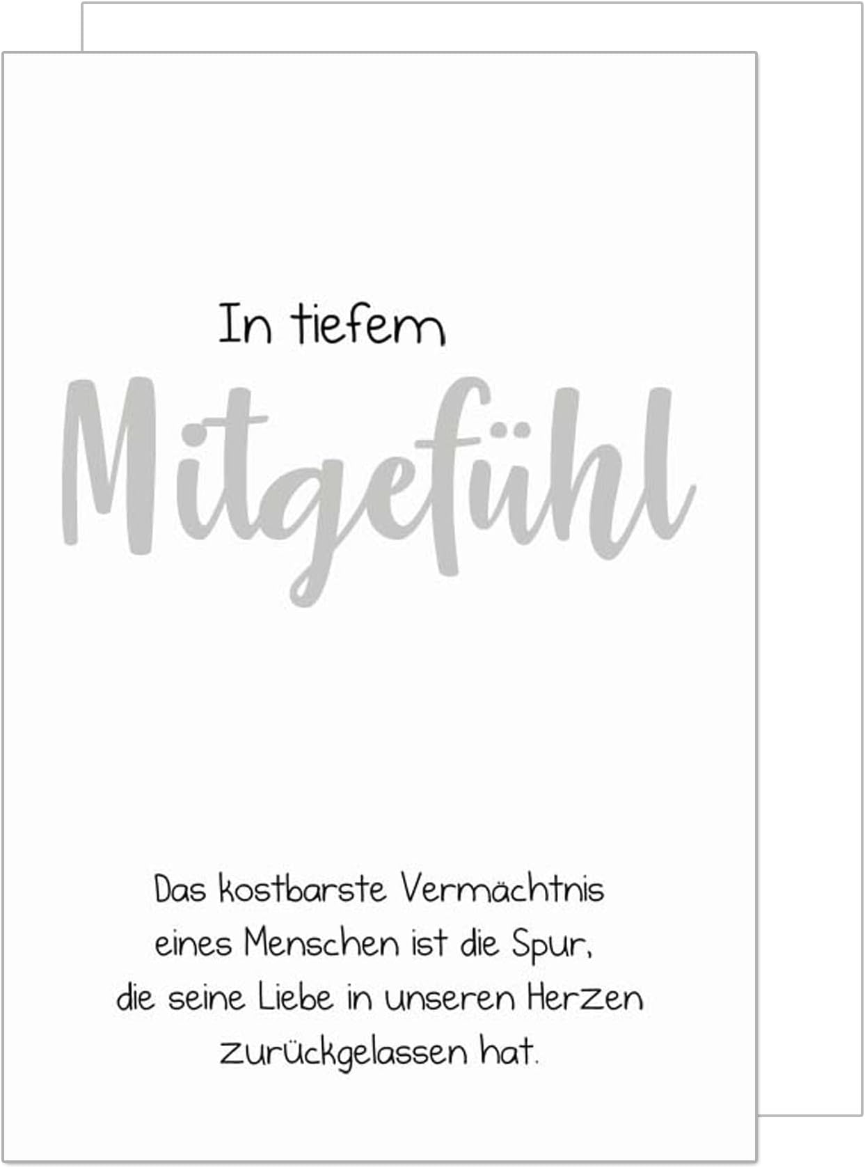 Edition Seidel Premium Trauerkarte mit Silberprägung und Umschlag ...