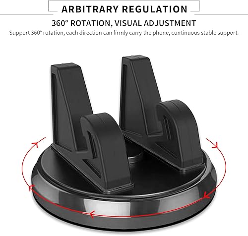 Miniatura 4 de cerfioo 1 soporte para teléfono móvil para tablero de automóvil, giratorio de 360, triangular, estable, antideslizante, base de navegación,