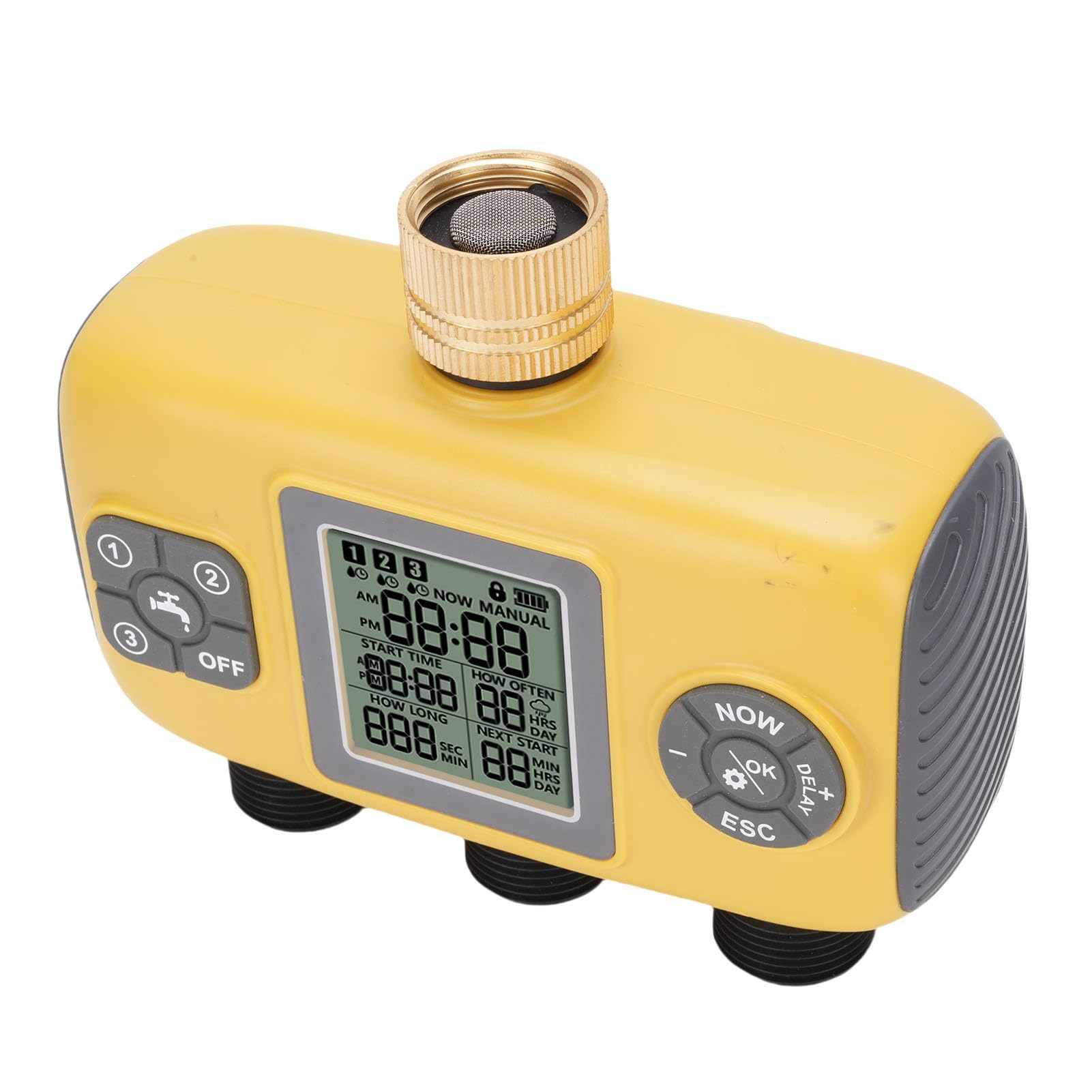 Generic Timer Automatycznego Nawadniania Odporny na Deszcz System Automatycznego Nawadniania Cyfrowy Sterownik Timer Zraszacza z 3 Wylotami do Ogrodów Podlewanie Roślin Rozpylanie Czyszczenie