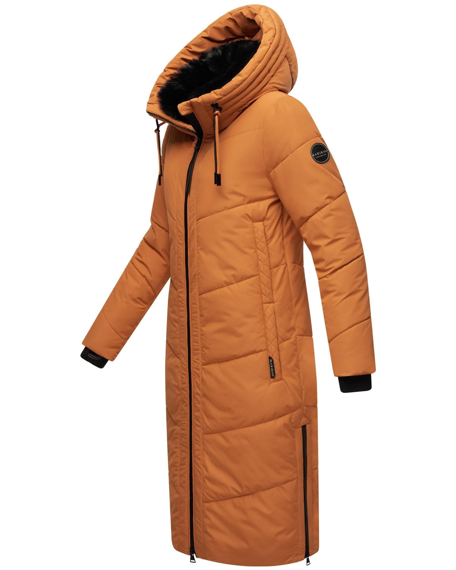 MARIKOO Giacca invernale da donna, parka lunga, trapuntata, B979