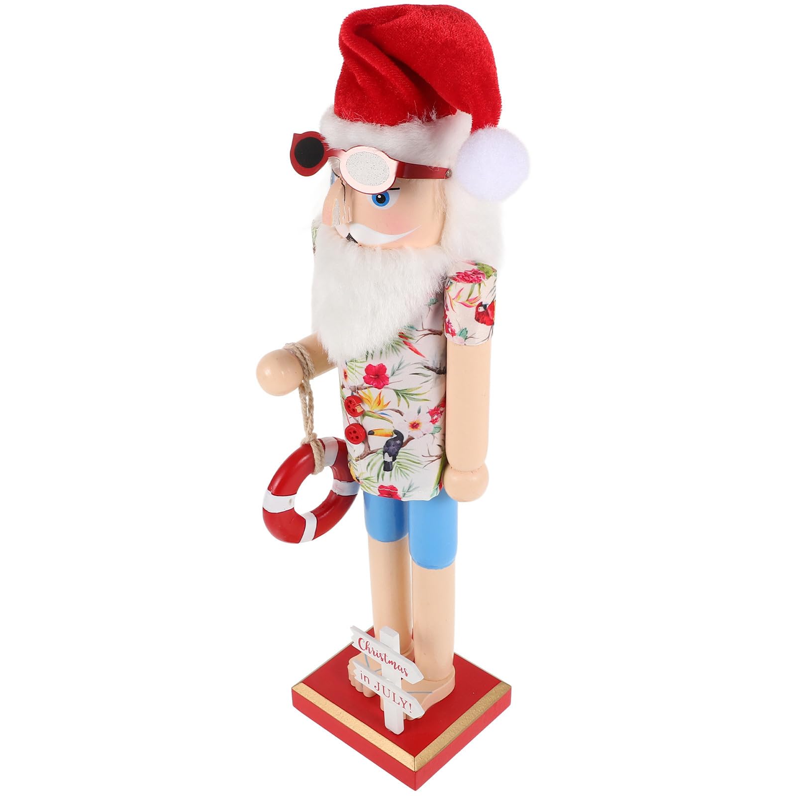 Beaupretty 2 Piezas Cascanueces de Papá Noel de Madera, Pintado a Mano,