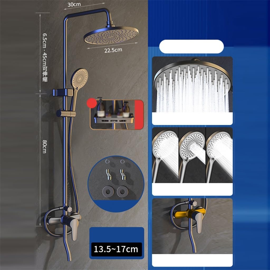 LPAOMKL シャワーセット、バスルーム表面取り付け、バスルーム給湯器