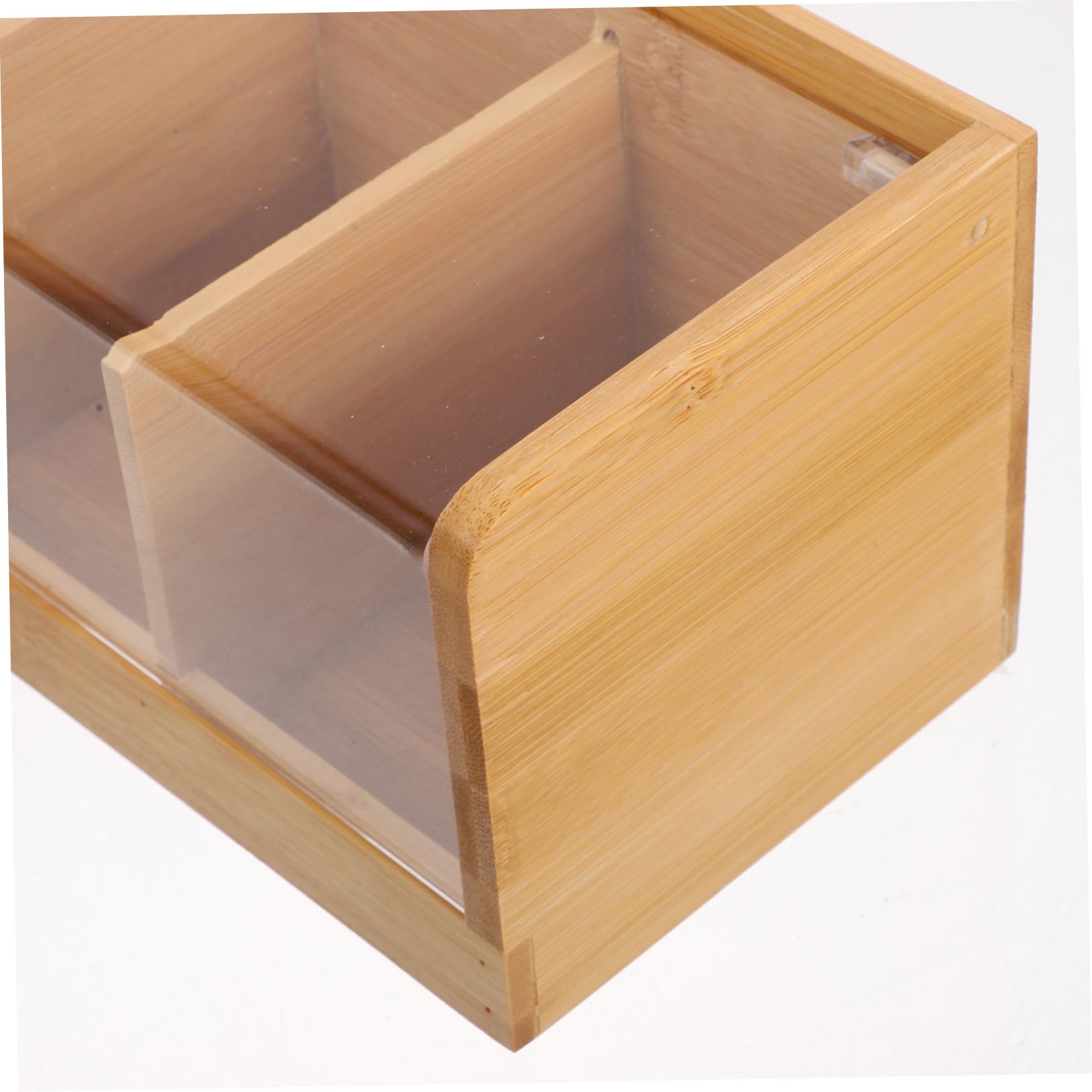 INOOMP Caja para Guardar Té Tapa Organizador de Bolsitas de Té de Compartimentos para Cocina Almacenaje y Especias