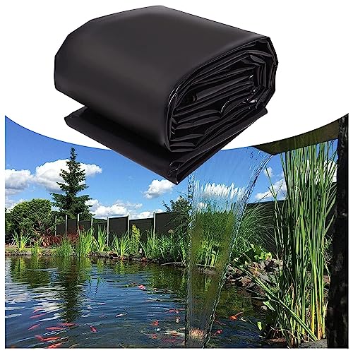 Revestimiento de estanque de polietileno de alta densidad de 2 x 12 m, 3 x 10 m, 4 x 8 m, 5 x 9 m, 6 x 6 m, 8 x 15 m, revestimiento plegable para estanques de koi y peces, membrana antifiltraciones