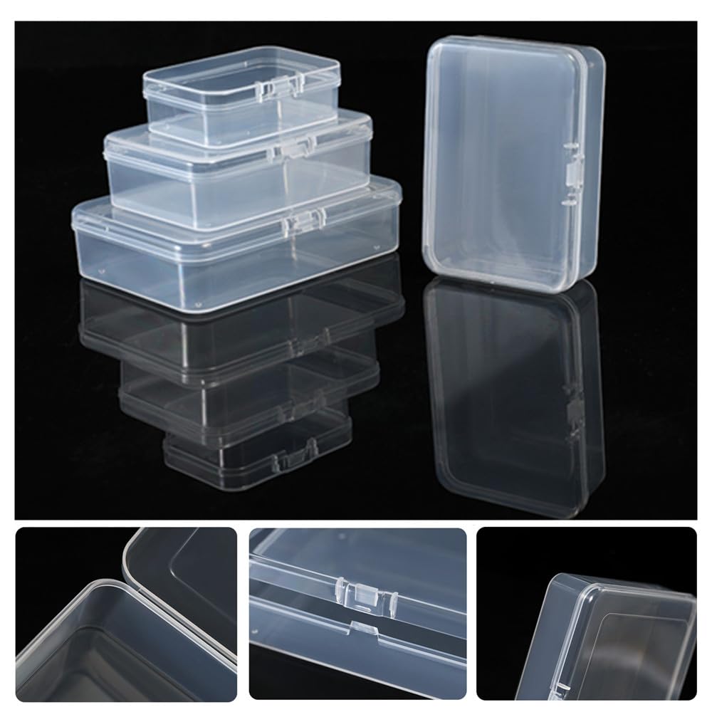 Wanfoou Lot De 18 Boîtes De Rangement En Plastique Transparent