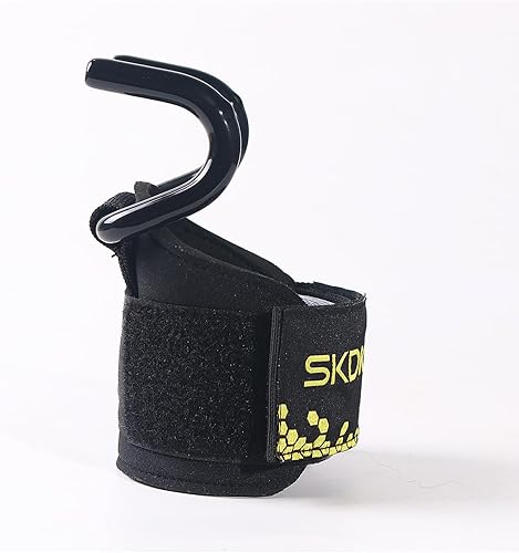 Miniatura 4 de SKDK Correas de levantamiento de muñeca de algodón duro para levantamiento de pesas, correas de peso muerto con neopreno acolchado para muñeca y