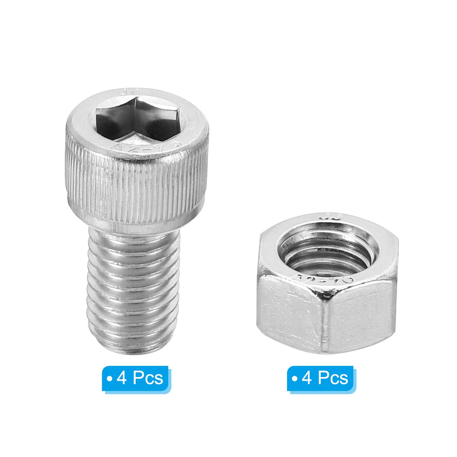 PATIKIL M12x20mm 304 Stainless Steel Hollow Bolt - Image 3