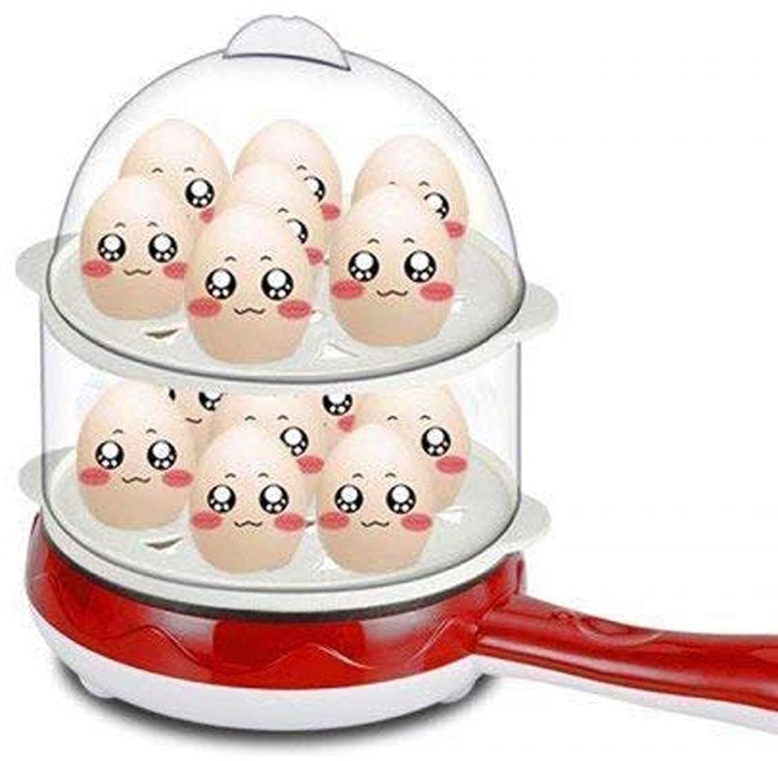 Double Layer Fry Egg Boiler with Handle | 14 Eggs Capacity | Automatic Power Off | Boiling & Frying Pan | Multi-Purpose Egg Cooker for Home & Office.-picture-26