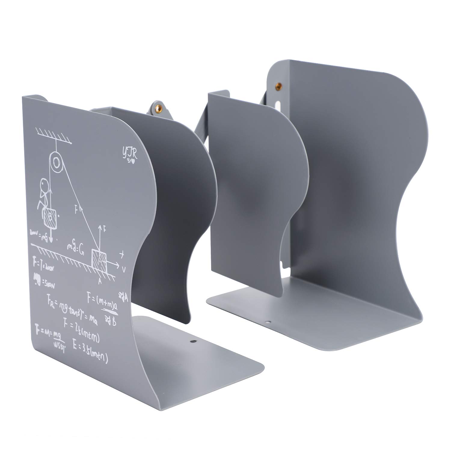 LONTG Desktop Metal Bookends Expanding Book Stand Holder Desk Books ...