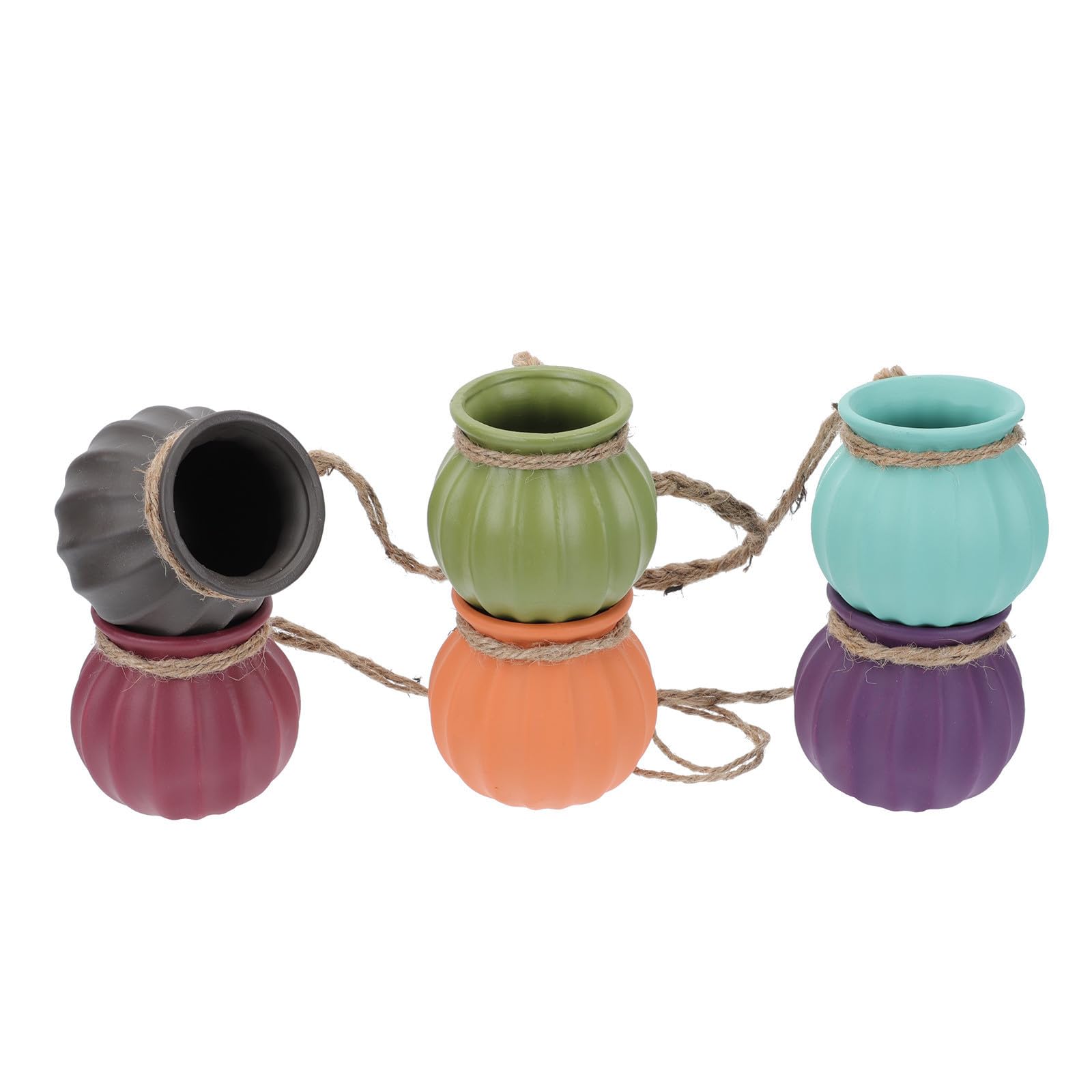 Toyvian Vaso Pensile in Ceramica Corda, Piccolo, per Fiori e Felci