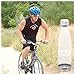 BPA-Free Sport Water Bottles 25 oz, Tritan Non Toxic Plastic, Reusable Flask with Stainless Steel Leak Proof Twist Off Cap & Steel Base, Cola Bottle Shape (Blue, 25 Ounces)