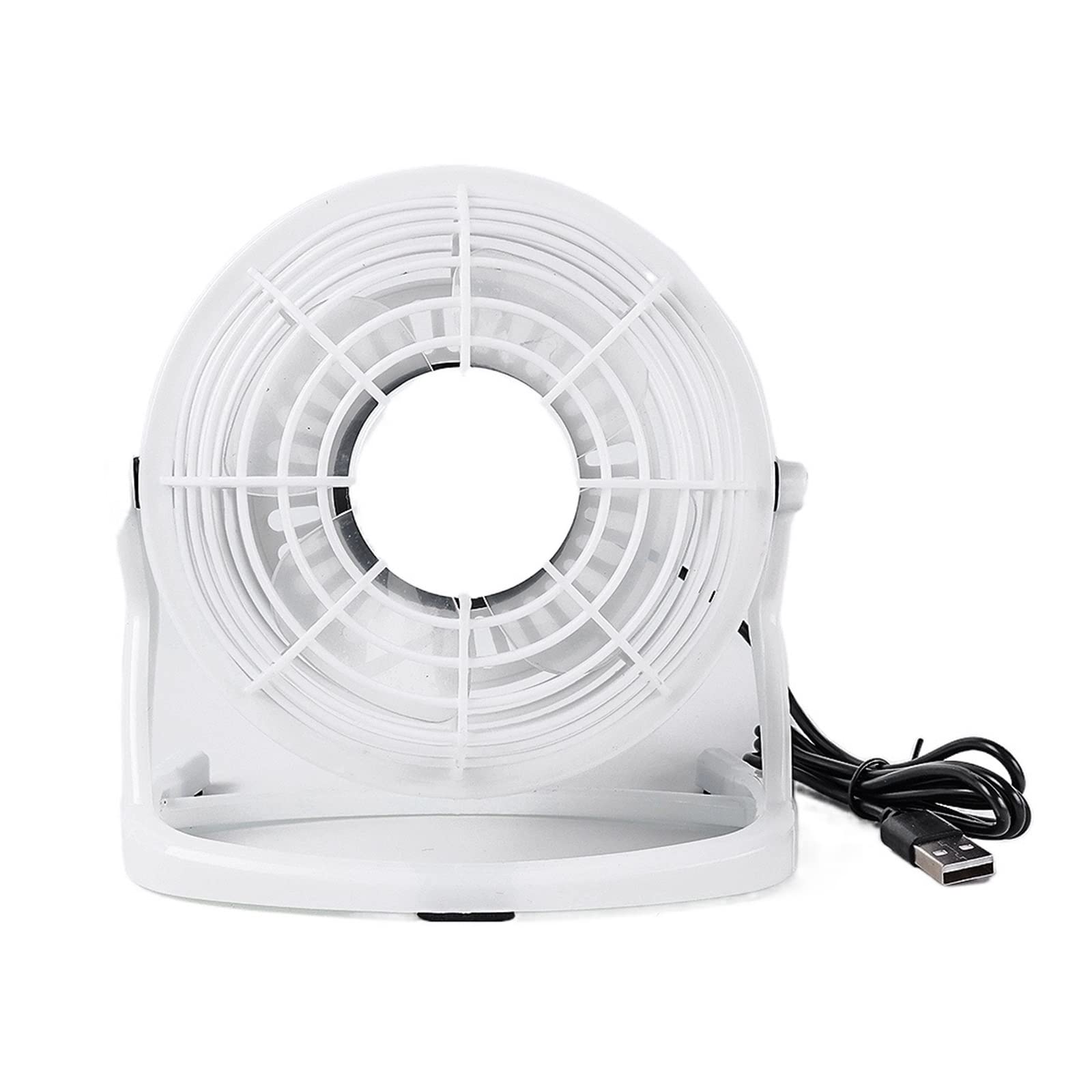 Ventilatore piccolo, Ventola silenziosa USB universale for PC domestico in ufficio(White)