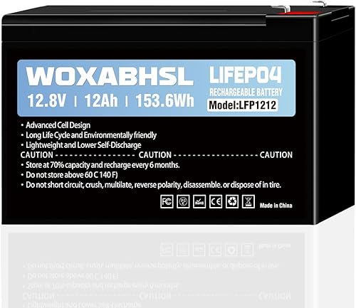 Batería de litio LiFePO4 de 12 V 12 Ah, batería recargable de ciclo profundo de más de 4000 para energía solar, UPS, iluminación, scooters, ruedas