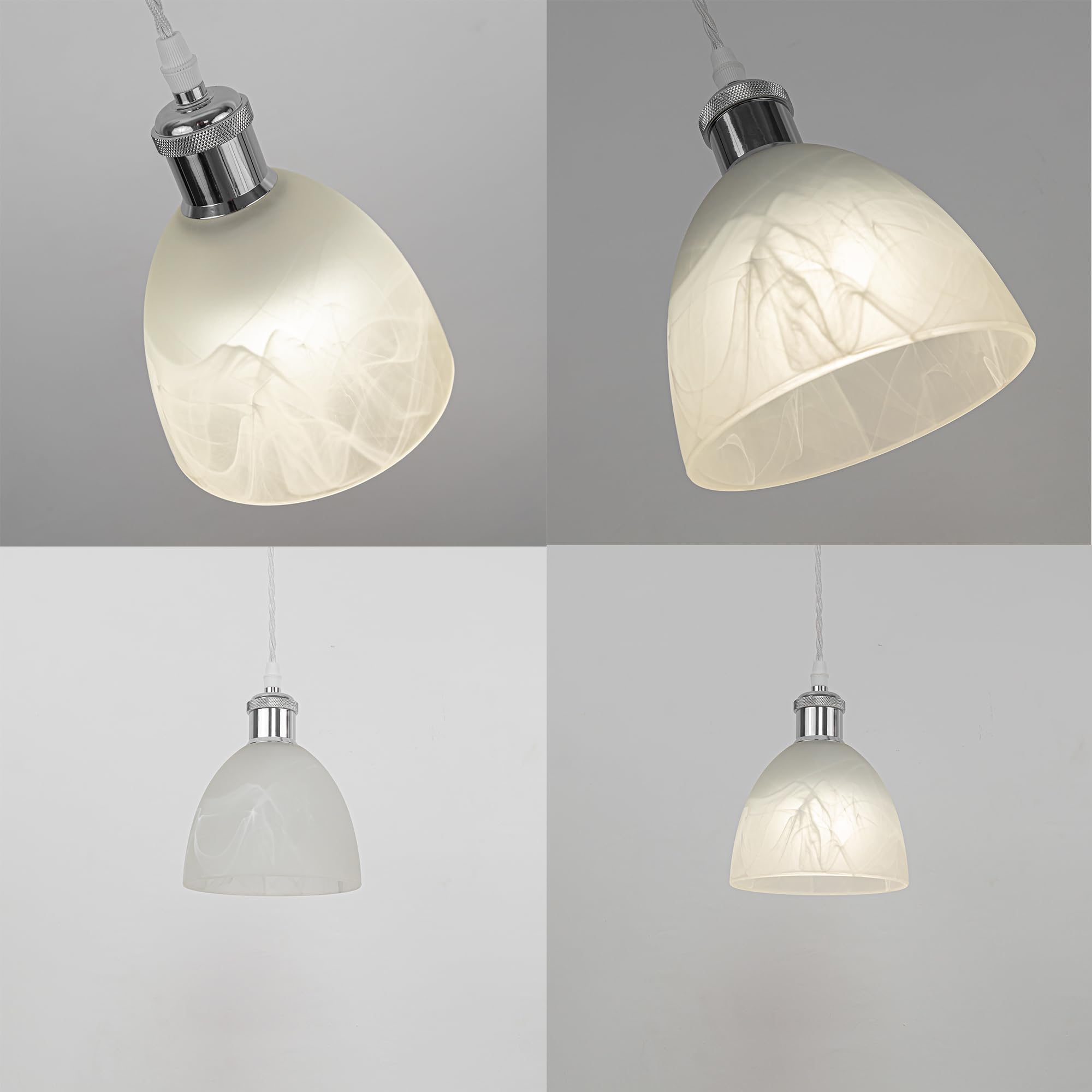 Plafoniera con sensore di movimento interno, moderna lampada da soffitto in vetro smerigliato, sensore di movimento radar con cavo da 4,5 m e portalampada E27, per corridoio, bagno, scale,