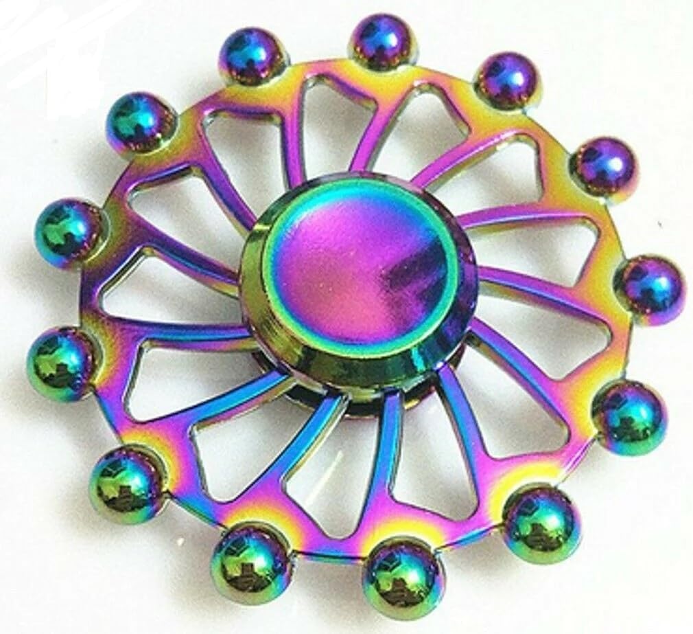 Bestie toys Wheels Shape Spinner Toy Metal for Kids Adults, Small Finger Hand Spinner Gadget Desk Toy Spinning Top Focus Party Favors Stuffer Fidget Pack Fingertip Stress Relief Anti Anxiety Gift