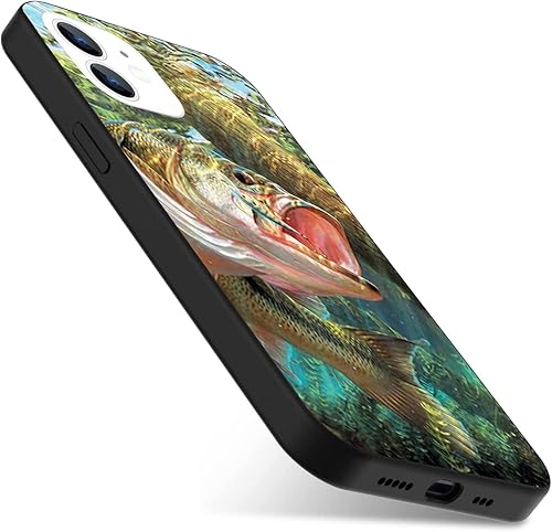 Miniatura 2 de Funda de moda para iPhone 11, Bass Fish Jumping a prueba de golpes, diseño transparente, funda protectora delgada y suave