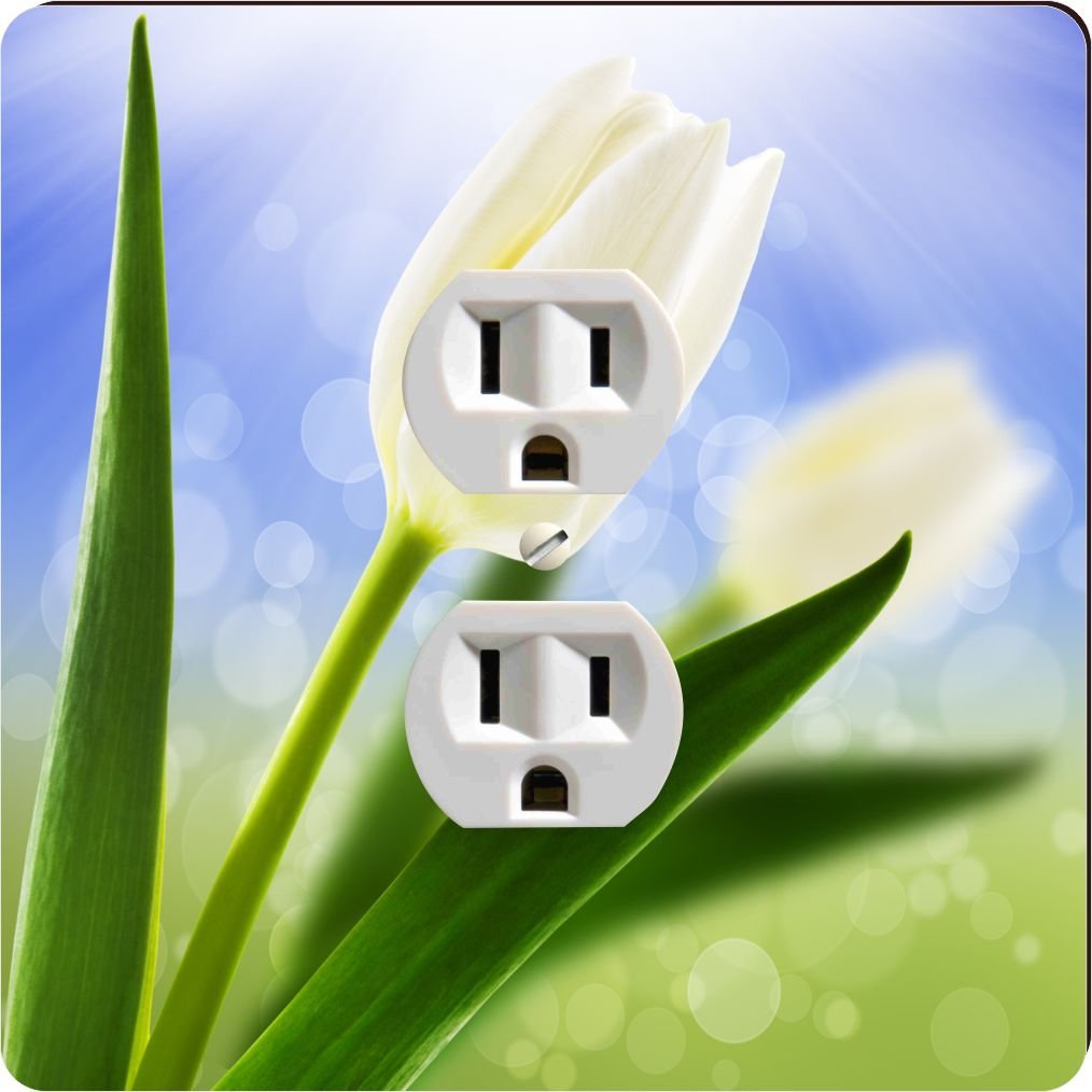 Plaque de sortie tulipe blanche 43301 finition haut de gamme