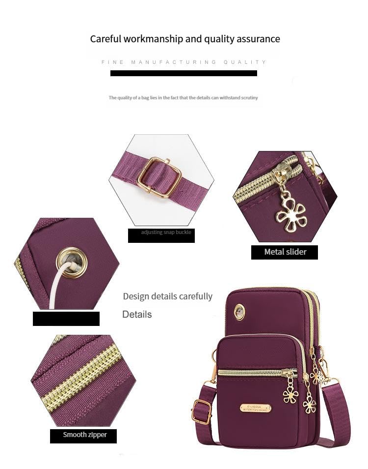 Women's Small Crossbody Bag - Mini Mobile Wallet, Lightweight Mobile Wallet Shoulder Bag3