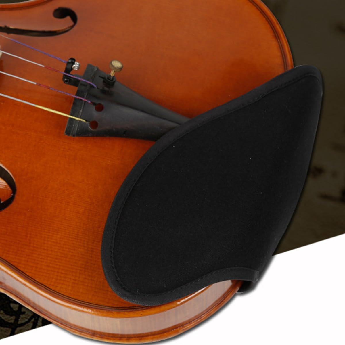 Kisangel Almohadilla para Barbilla Cómoda y Fácil de Usar de Violín Diseño y, Accesorio para Violín Varios estilos Adecuado para y Práctica Varios estilos