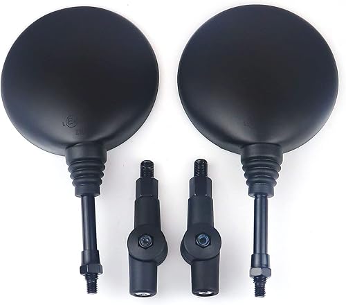 Vista 5 de Motocicleta Plegable Redonda Retrovisor Espejos para Honda Suzuki Valkyrie Road V Star 650 XVS650 250 1100