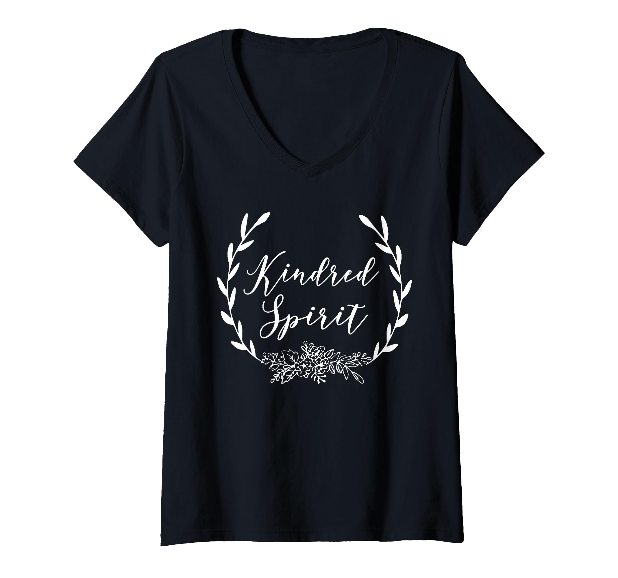Womens Kindred Spirit t-shirt, Anne of Green Gables quote shirt V-Neck T-Shirt