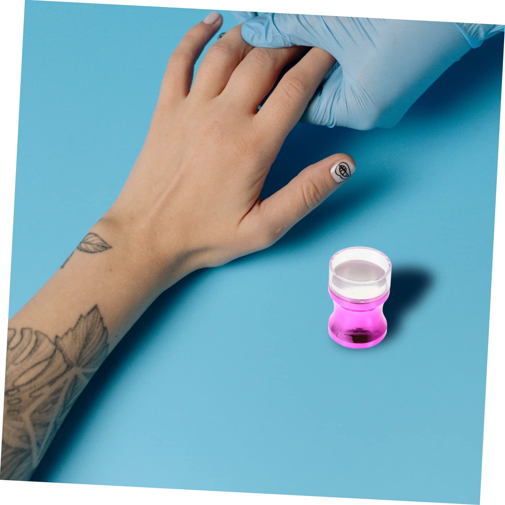FRCOLOR Juego De 4 Herramientas Para Estampar Uñas Plantillas De Silicona Para Manicura Y Diseño De Uñas.