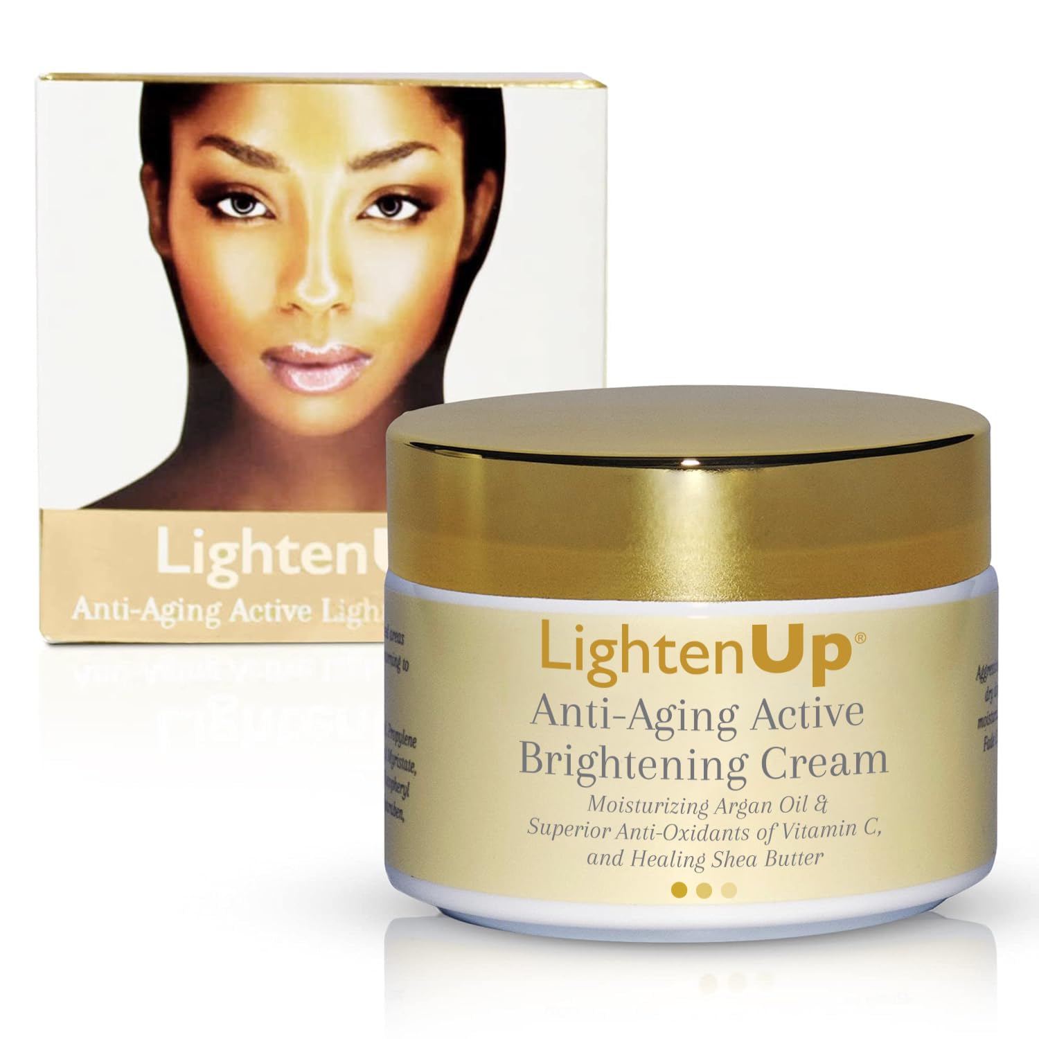 OMIC Lighten-Up Anti-Aging, Skin Brightening Cream – 4.4 fl oz / 100 ml – with Argan Oil and Shea Butter OMIC Lighten-Up Anti-Aging, Skin Brightening Cream – 4.4 fl oz / 100 ml – with Argan Oil and Shea Butter