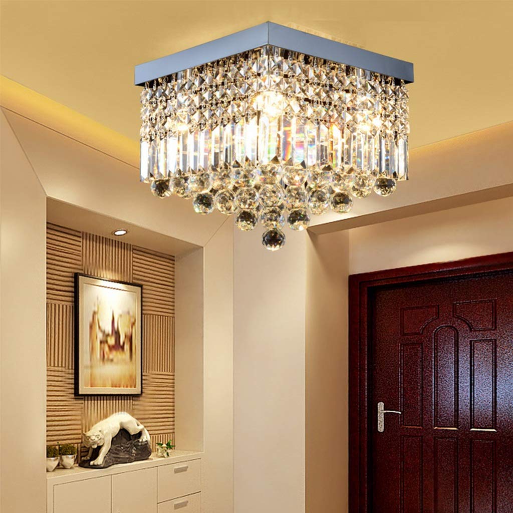 Plafonnier LED moderne blanc 25x25cm pour couloir et entrée de maison