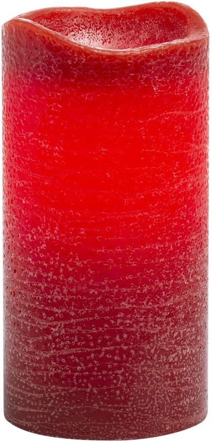 Inglow by Sterno Home 6-Inch Tall Flameless Rustic Pillar Pomegranate Scented Candle with 5-Hour Timer, (CGT55600CU45)
