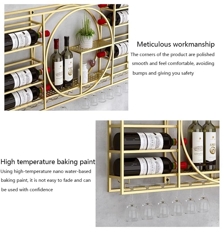 Soporte de Vino de Pared de Hierro 39.4x4.3x20.5 in miniatura 3