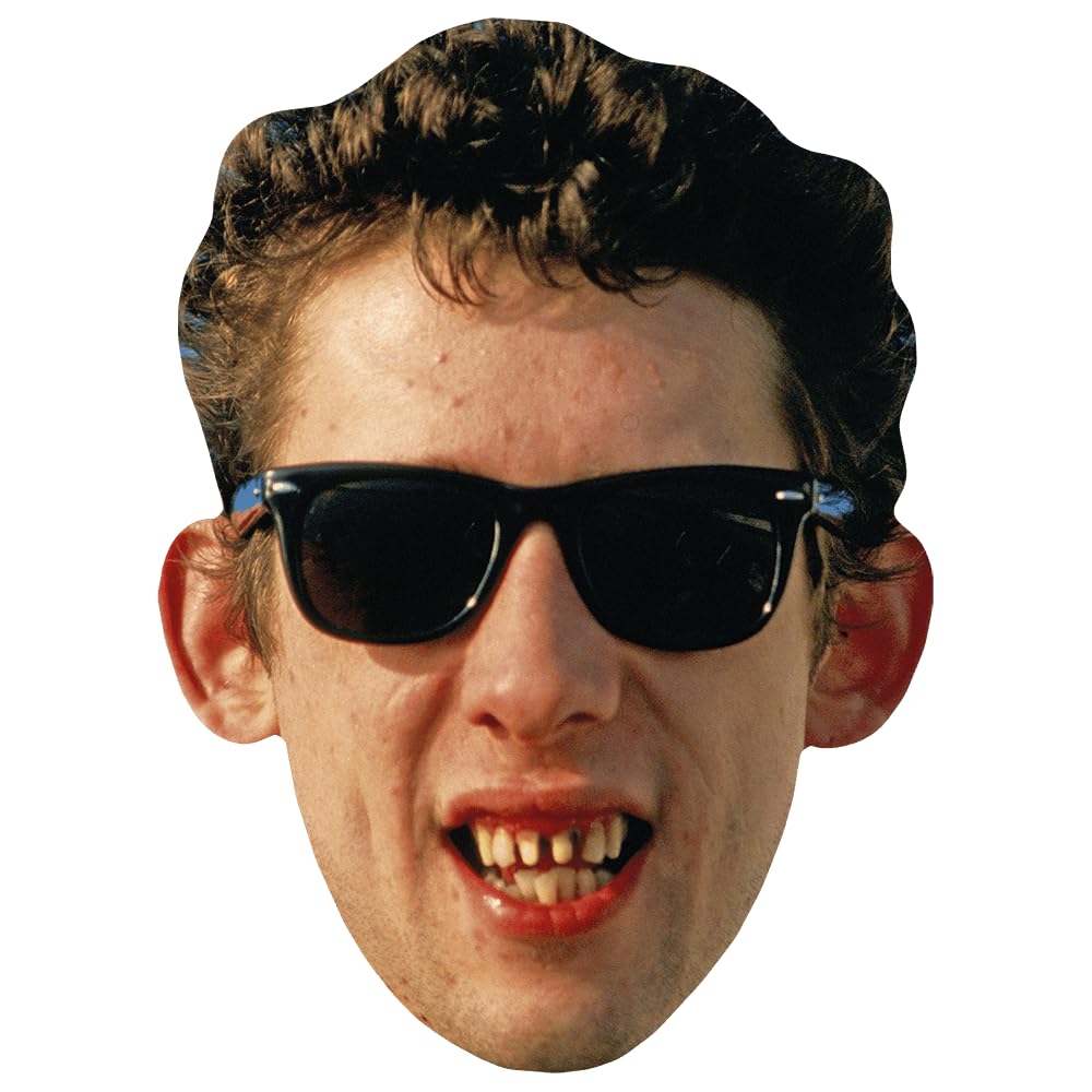Shane MacGowan (Young) Celebrity Mask, Flat Card Face, Fancy Dress Mask