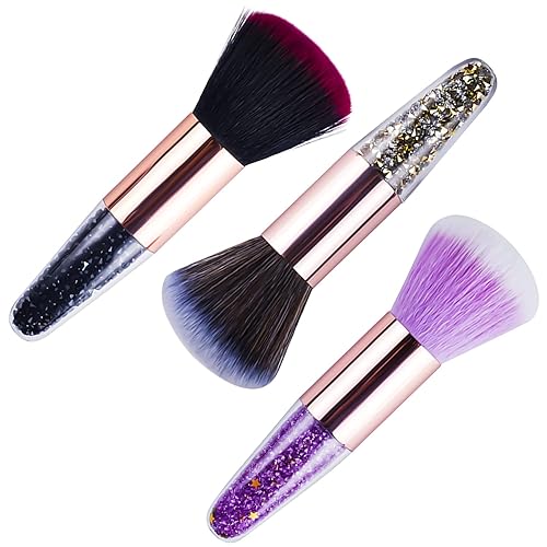 Miniatura 7 de SILPECWEE Cepillos de uñas para decoración de uñas, cepillo de limpieza de uñas, cepillo de rubor, brochas de maquillaje, cepillo de polvo de uñas,