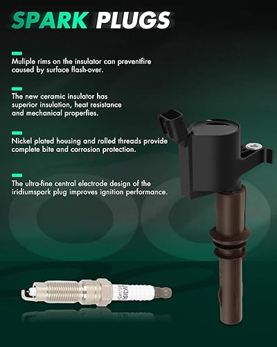 Vista 712 de SCITOO 1 bobinas de encendido con 4 bujías de iridio para Chevrolet 2011-2015 Cruze 1.4L 2016 Cruze Limited 1.4L 2012-2020 Sonic 1.4L 2013-2021 Trax