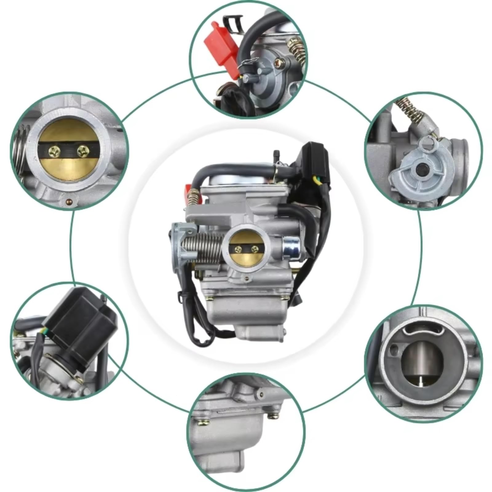 Carburador Moto Compatible Con GY6 ATV Para BAJAJ Go Kart Motor De Para 125cc 150cc Scooter PD24J 24mm Piezas De Repuesto De Carburador De Motocicleta