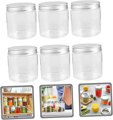 Miniatura 7 de VOSAREA Tarros sellados, 6 frascos pequeños transparentes con tapas herméticas, tarros pequeños transparentes para conservar, encurtir, miel,