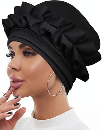 Woeoe African Turban Women Pre Tied Twisted Beanie Cap Headwear