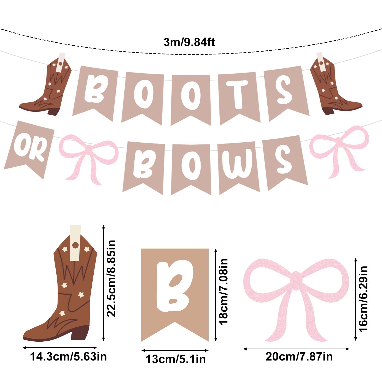 Boot or Bows Gender Reveal Banner - Image 2