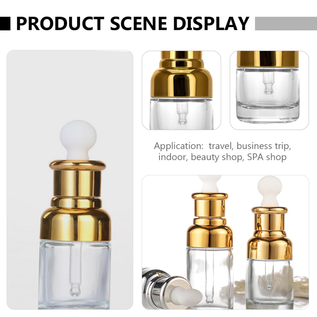 Flaconi Vuoti Contagocce 30ml, Dispenser Oli Essenziali in Vetro