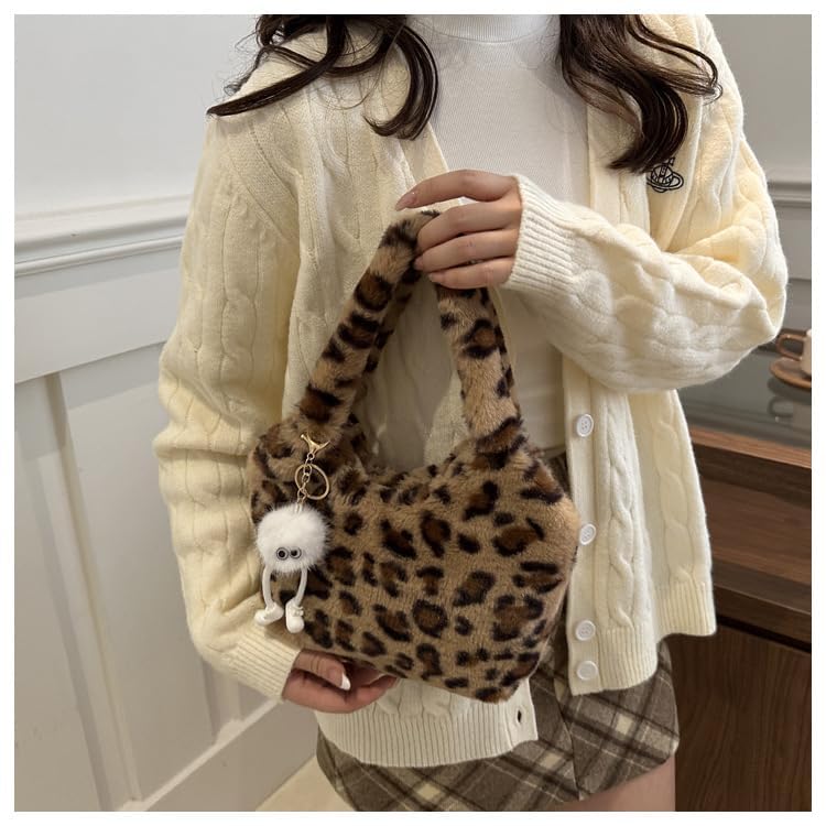 Image of Leopard Tote Bag for Women Cheetah Purse Vintage Hobo Bag Large Capacity Work Tote Bag