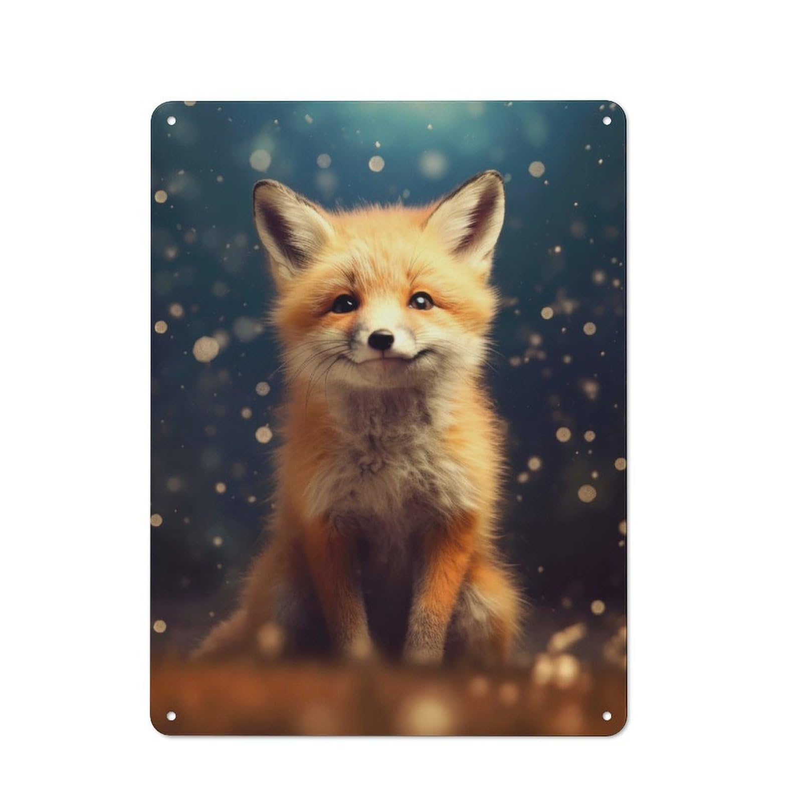 Junmoney Fox Loving Metal Sign 40X30cm With For Home Bar Wall, Rustic Decor, For Collectors Decorating Home Bars And Entertaining Spaces