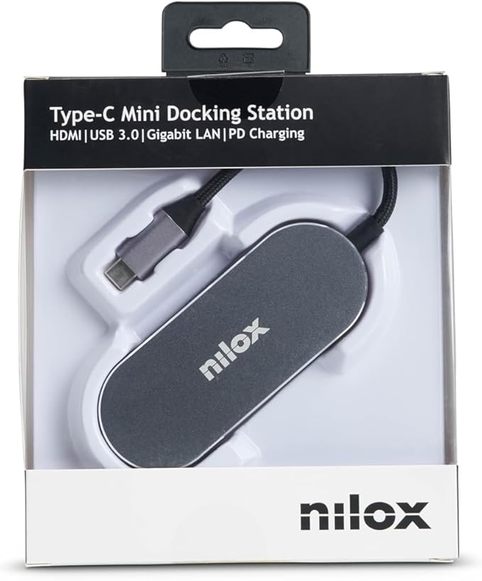 Nilox Mini Dock USB-HDMI, 3 USB 3.0 Ethernet miniatura 5