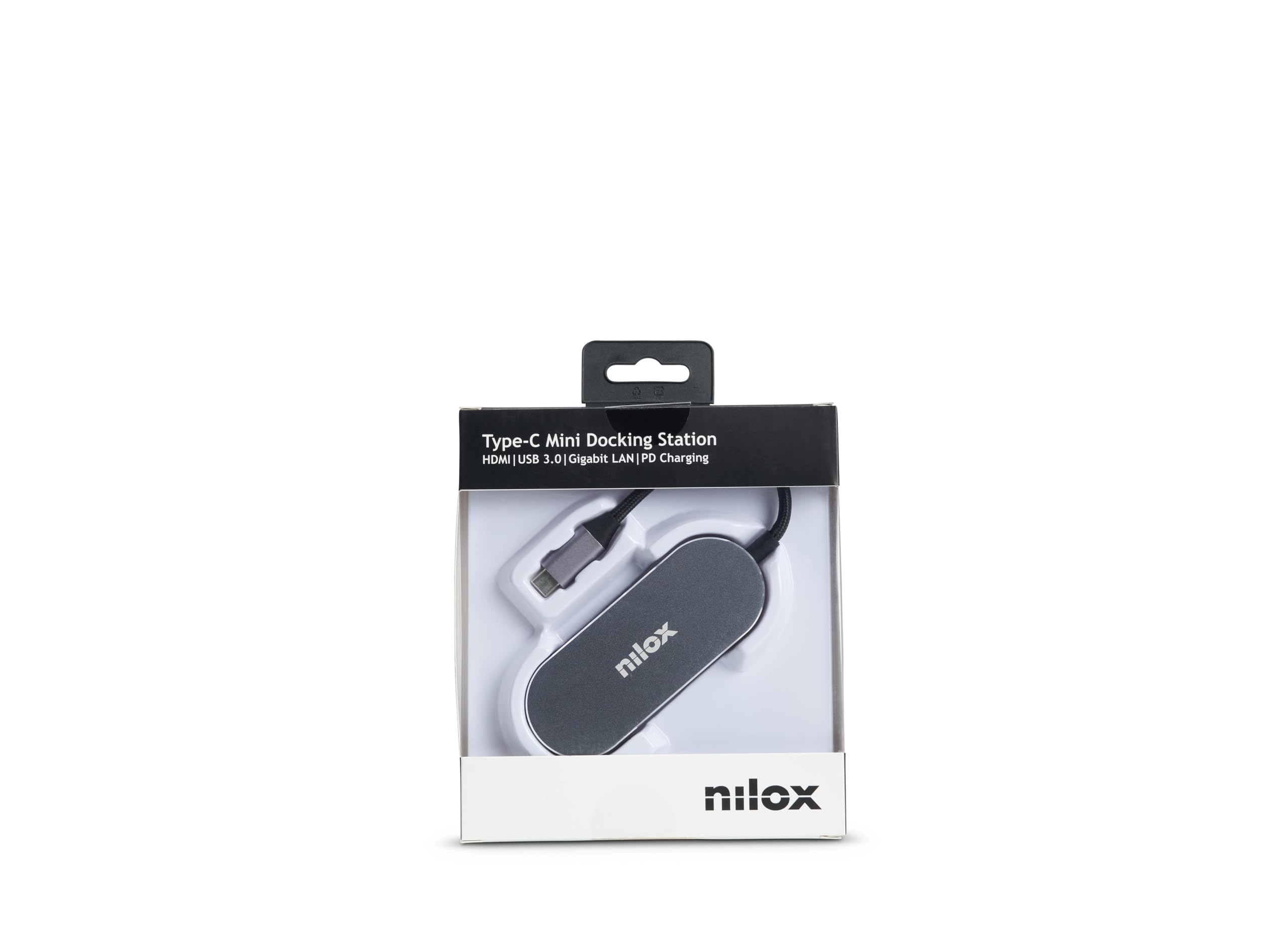 Nilox NXHU7ALU2 Hub USB 2.0 A 7 Porte – Multipresa Compatta, Base Antiscivolo, 480 Mbps, Plug & Play - 3