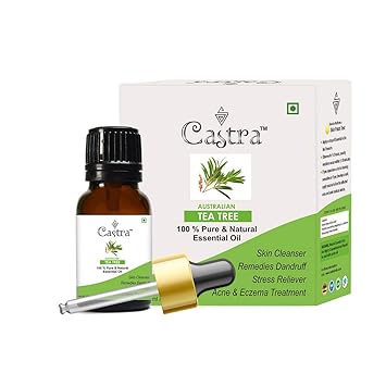 Castra Australian Tea Tree Essential Oils for Blemishes and Dandruff, 100% Pure and Natural Essential Oil,15 ML