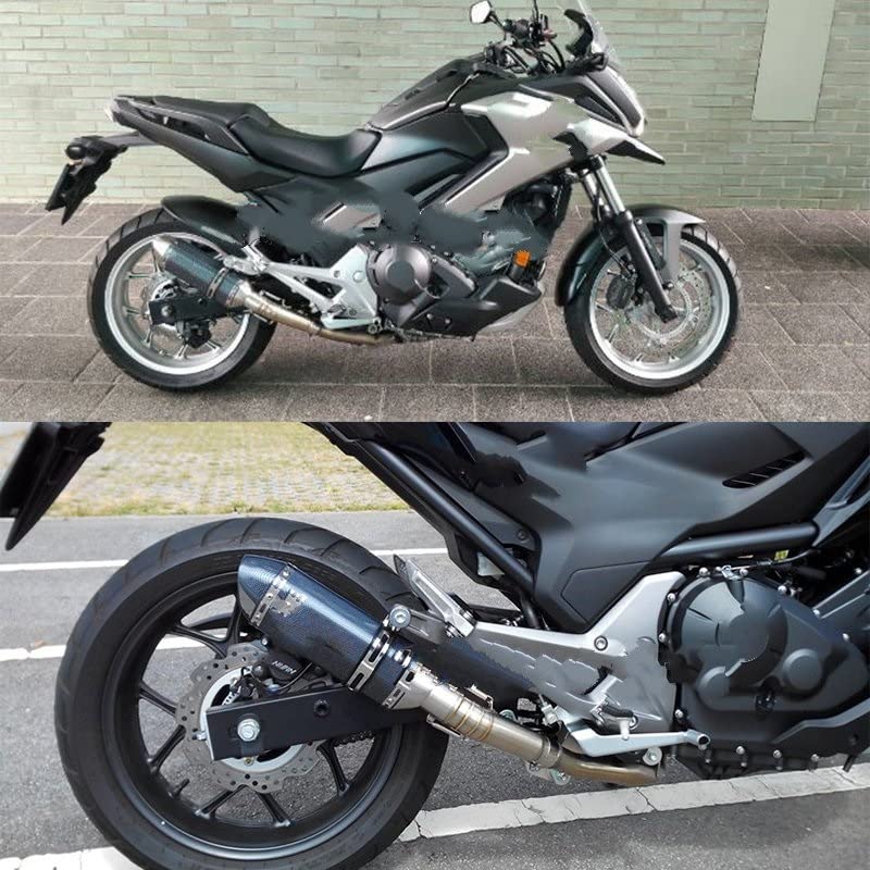 Escape Moto Tubo Para NC700 Para NC700X Para NC700S Para NC750 Para NC750X Escape modificado motocicleta Silenciador Escape Tubo enlace medio 51mm Moto Tubo Escape Silenciador