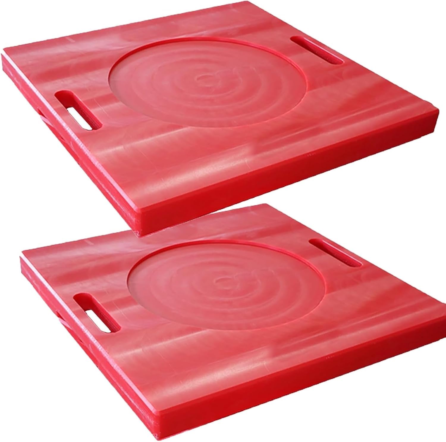 Bloque de nivelación for caravana, nivelador for caravana, apilable, irrompible, almohadillas estabilizadoras for grúa con asas en ambos lados, plataforma de aterrizaje estabilizadora roja, polietilen